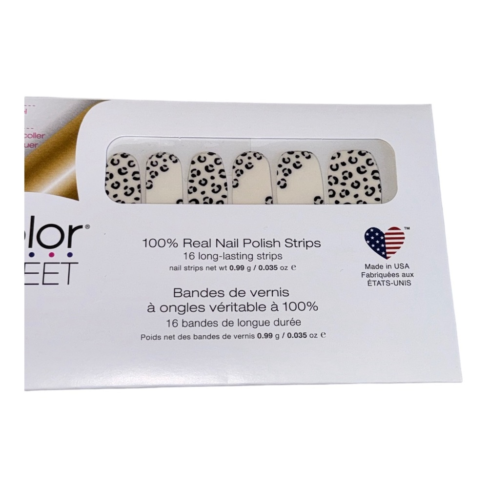 Color Street SPOT ON Clear Overlay Black & Clear Leopard Animal Print Set - Picture 3 of 6
